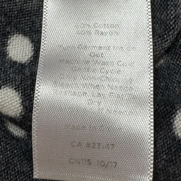 Talbots Women’s Petite M Black White Polka Dot Sleeveless Knit Sweater Tank Top - Picture 6 of 6